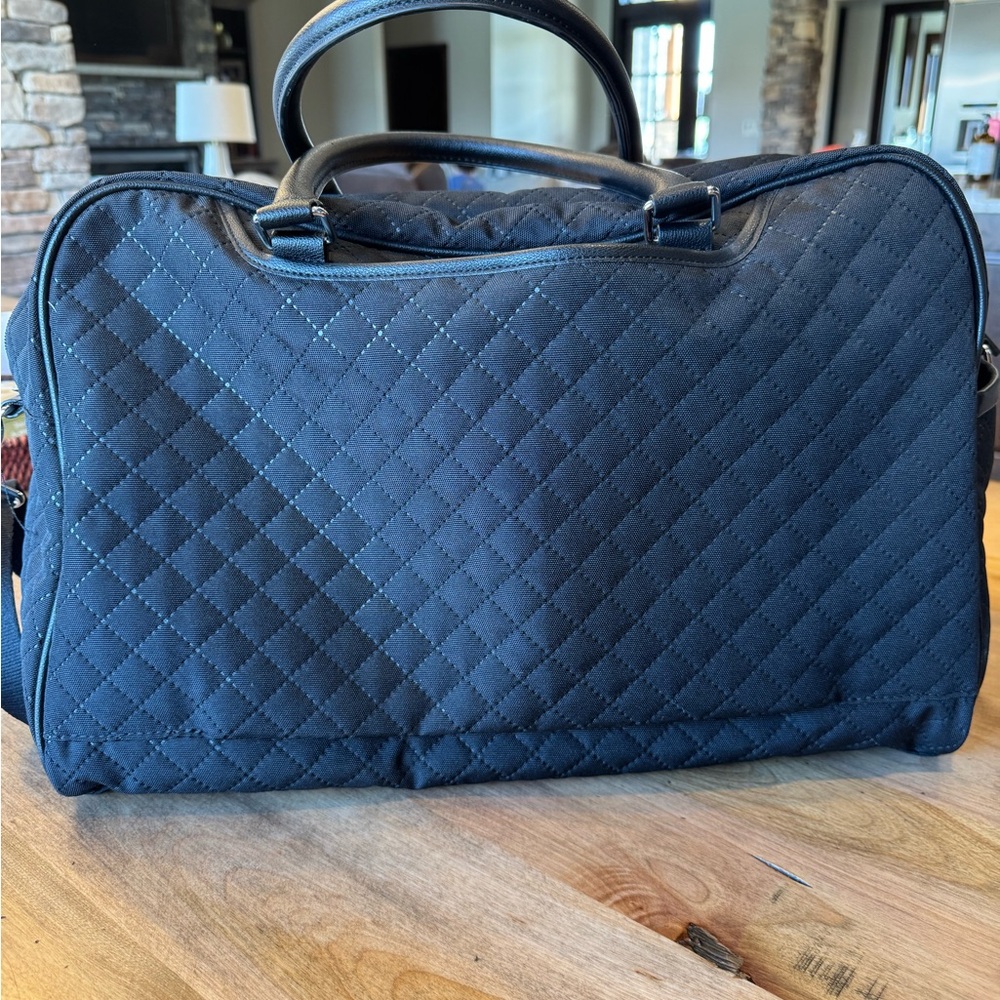 Vera Bradley Black Quilted Travel Bag Classic weekender - Picture 6 of 7